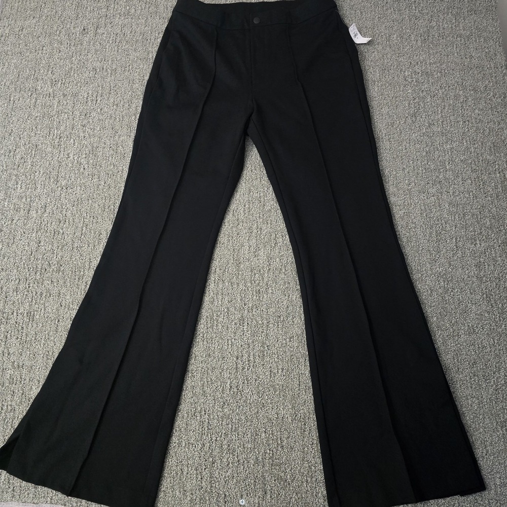 NWT Gap Pants Womens 12 Flare Bootcut Ponte‎ High Rise Solid Black Trouser